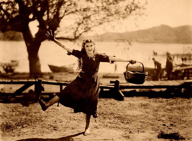 mary pickford, dancing, happy