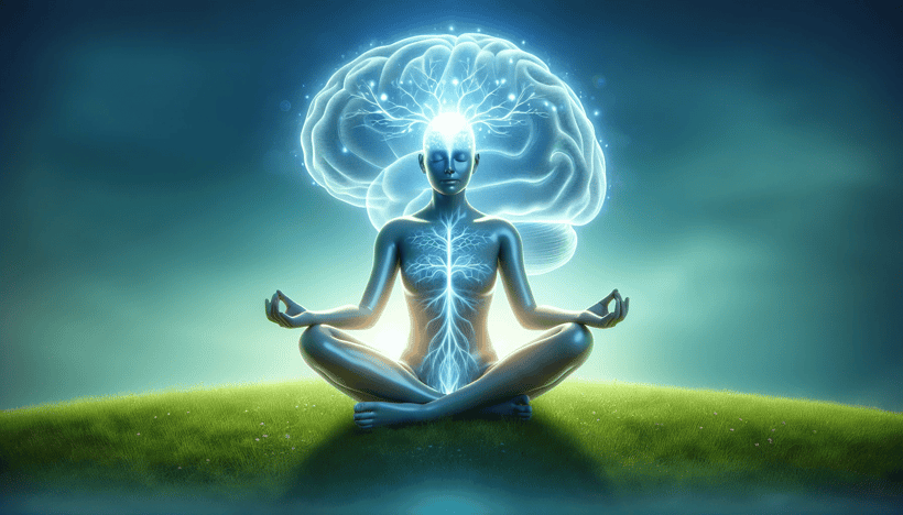 Illustration of a person practicing mindfulness